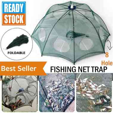 Jaring Pancing Ikan 4 6 8 10 12 16 20 Hole Fishing Net Trap Cage Hexagonal Alat Penangkap Menangkap
