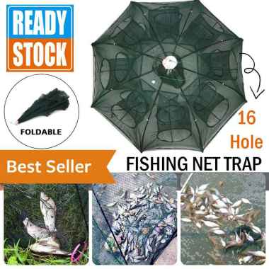 Jaring Pancing Ikan 4 6 8 10 12 16 20 Hole Fishing Net Trap Cage Hexagonal Alat Penangkap Menangkap
