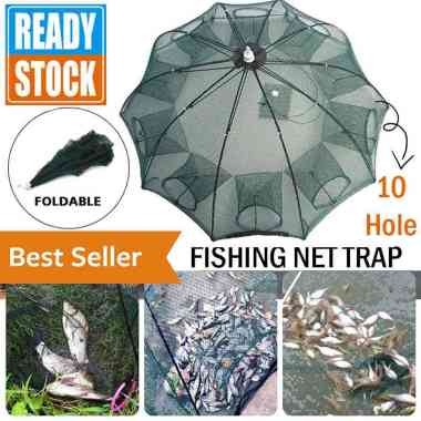 Jaring Pancing Ikan 4 6 8 10 12 16 20 Hole Fishing Net Trap Cage Hexagonal Alat Penangkap Menangkap