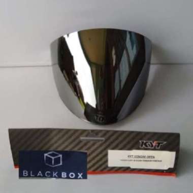 KYT Venom Open Flat Visor Iridium Chrome