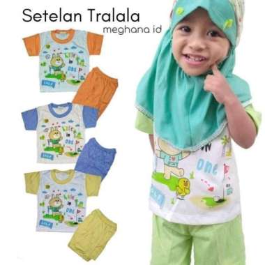 Setelan Baju Pendek Bayi Tralala 2202 Kaos Oblong