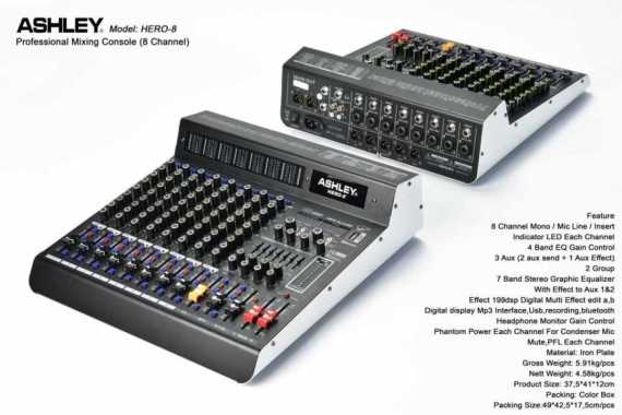 Mixer ashley 8 channel HERO 8