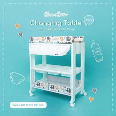 Baby Tafel Cocolatte / Changing table / meja mandi bayi White