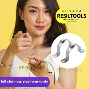 Clamp Omega Stainless m 100 Klem N Pipa Paralon 3 1/2 inch U 100 Pcs