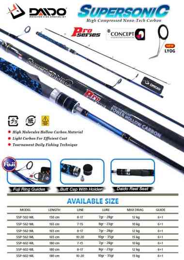 JORAN DAIDO SUPERSONIC PRO SERIES CARBON 150CM 165CM 180CM 180CM 8-17LB