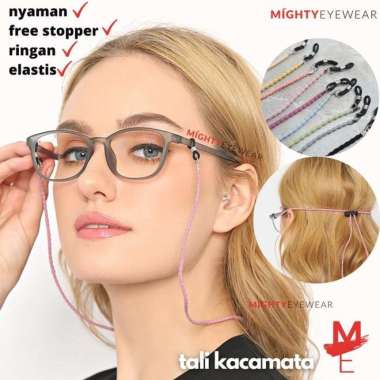Tali Kacamata Kalung Elastis Pria Wanita Olahraga Strap Karet Antislip DarkPurple