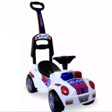 Mobil dorong tunggang mainan anak mobilan bisa dinaiki motif polisi