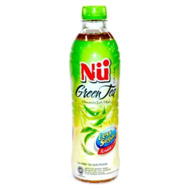 NU GREEN TEA LESS SUGAR 450ml