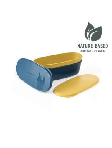 Kotak Makan Light My Fire SnapBox oval BIO 2 pack Yellow Blue