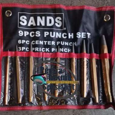 Punch Set 9 Pcs Center Punch Sands Alat Pembolong
