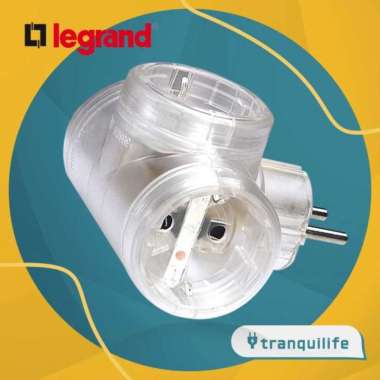 Colokan Listrik Steker T 3 lubang Saklar Extension Legrand warna White