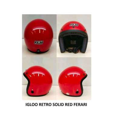 Helm Bogo / Helm Retro / Igloo Solid Solid Red Ferari