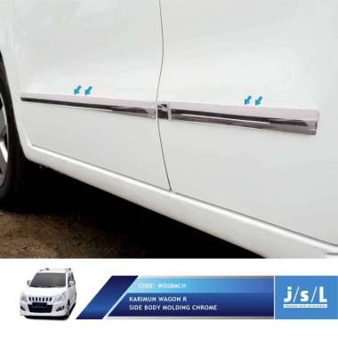 JSL Side Body Molding List Body Samping Mobil for Karimun Wagon R CHROME