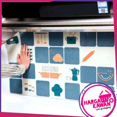 Stiker Dinding Dapur Wallpaper Anti Minyak Anti Air Anti Panas warna kue Pink
