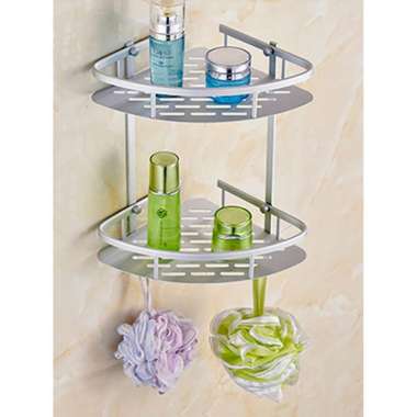Rak dinding toilet rak sudut kamar mandi Silver