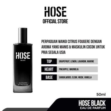 HOSE EDP Black Blue Grey 50 ml | Parfum Pria HOSE Eau De Parfum Black 50ml