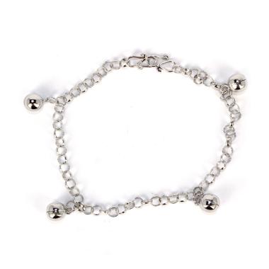 Dparis Silver MN001 Lonceng Bulat Gelang Bayi SILVER