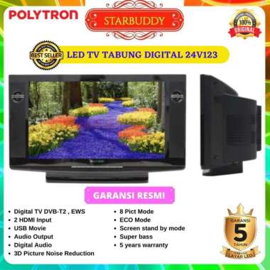 LED TV TABUNG POLYTRON PLD24V123 24inch Digital TV