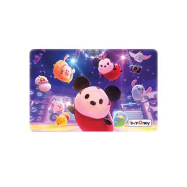 Kartu EMONEY MANDIRI Disney Tsum Purple 3 Kartun Anime Kartu Etoll e toll E Money E-money Winlycolle