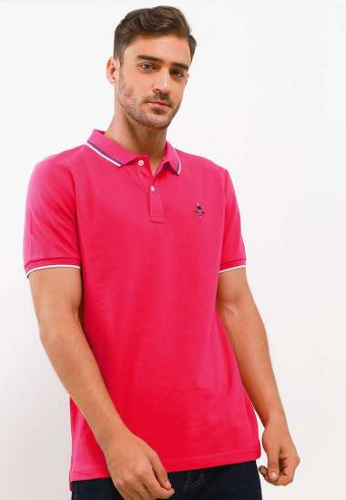 Giordano Men's Classic Polo - Rose Red [0101126068] XL