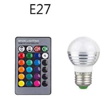 Lampu Bohlam LED RGB with Remote Control Warna Warni Kamar Tidur