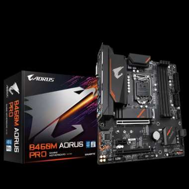 Gigabyte Motherboard B460M Aorus Pro Micro ATX LGA1200 4 x DDR4 hitam