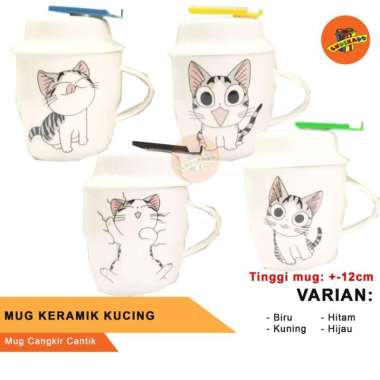 MUG GELAS KERAMIK KUCING