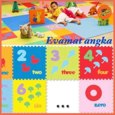 MAKASSAR EVAMAT KARPET ANGKA GAMBAR 30X30cm - Alas Lantai Matras Karet