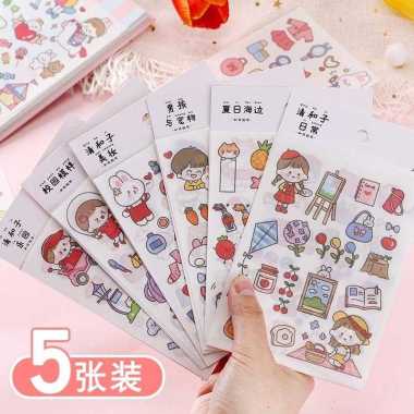 Stiker Aesthetic Decoratif Planner Journal Scrapbook Korea Cute Happy ST 20