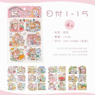 Stiker Aesthetic Decoratif Planner Journal Scrapbook Korea Cute Happy ST 17
