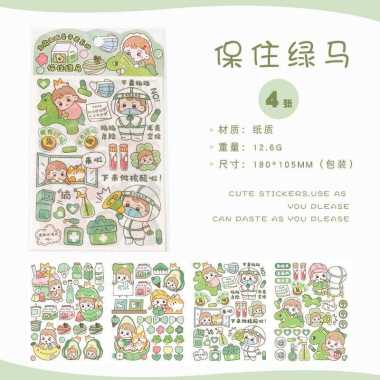 Stiker Aesthetic Decoratif Planner Journal Scrapbook Korea Cute Happy ST 18