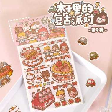 Stiker Aesthetic Decoratif Planner Journal Scrapbook Korea Cute Happy ST 23