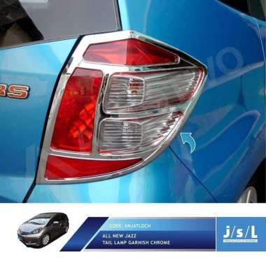 JSL Garnis Lampu Belakang All New Jazz 2013 Tail Lamp Garnish Chrome
