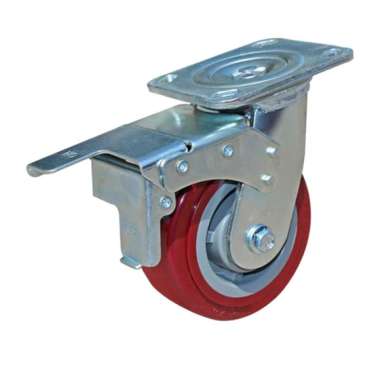 MUMA 2.5 Inch Silent Rubber Universal Wheel 3-inch Anti-wrap Casters 4-inch Industrial Transport Brake Wheel 5-inch Furniture Trolley Wheel Color : Without brakes, Size : 4-inch 