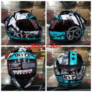 HELM KYT R10 #3 BLACK AQUA HELM KYT FULL FACE XL MULTICOLOR