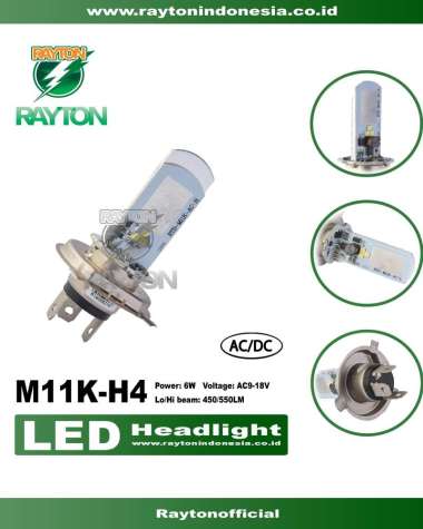RTD Rayton Lampu Utama / Lampu Depan Motor LED M11K-H4 White