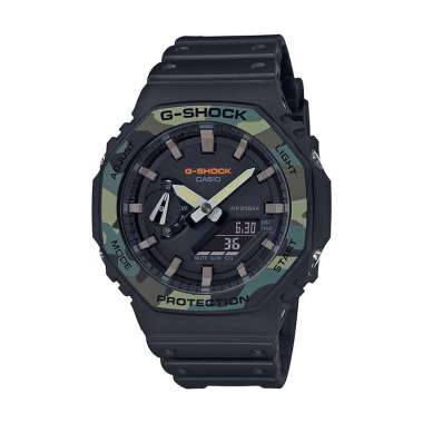 Casio G-Shock GA-2100SU-1ADR - Jam Tangan Pria - Utility Color Black HITAM ARMY
