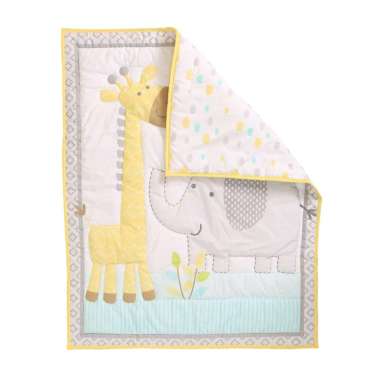 Lil' K Patchwork 2 Sisi Selimut Bayi - Yellow Giraffe '-