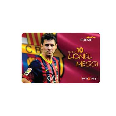 Kartu EMONEY MANDIRI Lionel Messi Club Bola Sepakbola Kartu Etoll e toll E Money E-money Winlycollec
