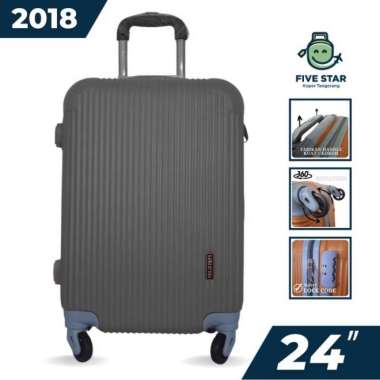 Koper Fiber Robert Ansell 24 inch Model 2018 Abu Abu Tua warna Ungu