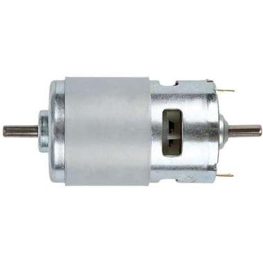 PAKET!! Dinamo 775 DC Torque Magnet Motor dan Bracket DOUBLE SHAFT