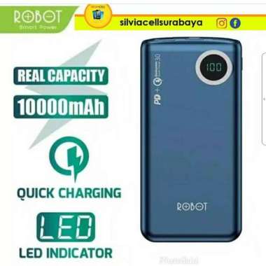 Robot RT100Q 10000mAh Powerbank Two Way Quick Charging LED PD QC3.0