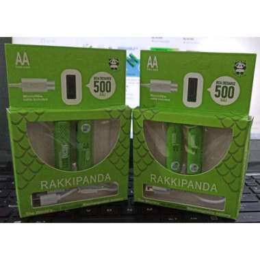 Rakkipanda baterai batre battery AA micro USB rechargeable - 2 pcs