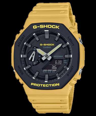 CASIO G-SHOCK GA-2110SU-9ADR Jam Tangan Pria Wanita Original Garansi Resmi GAP Kuning