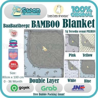Baabaasheepz Blanket Double Layer / Selimut Baba / Selimut Bayi Yellow Small Sheep