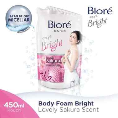 Promo Harga Biore Body Foam Bright Lovely Sakura Scent 450 ml - Blibli