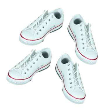 2 Pair 1/6 Lace Up Canvas Shoes Flats Sneakers Fits 12" HOT TOYS Male Figure 