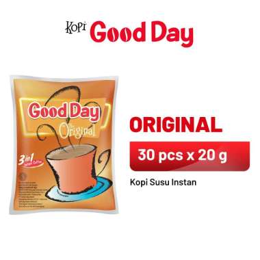 Promo Harga Good Day Instant Coffee 3 in 1 The Original per 30 sachet 20 gr - Blibli