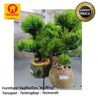 Bunga Artificial / Bunga Hias Bonsai Tree Rocks - Asna Green