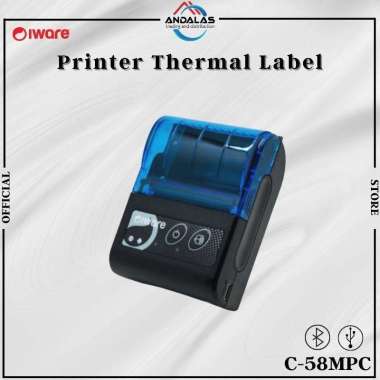 Mobile Printer Bluetooth Thermal Iware C-58MPC - USB Bluetooth